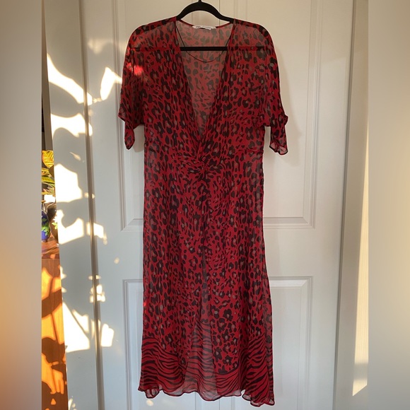 Chiffon feel leopard print top/dress - Picture 3 of 5